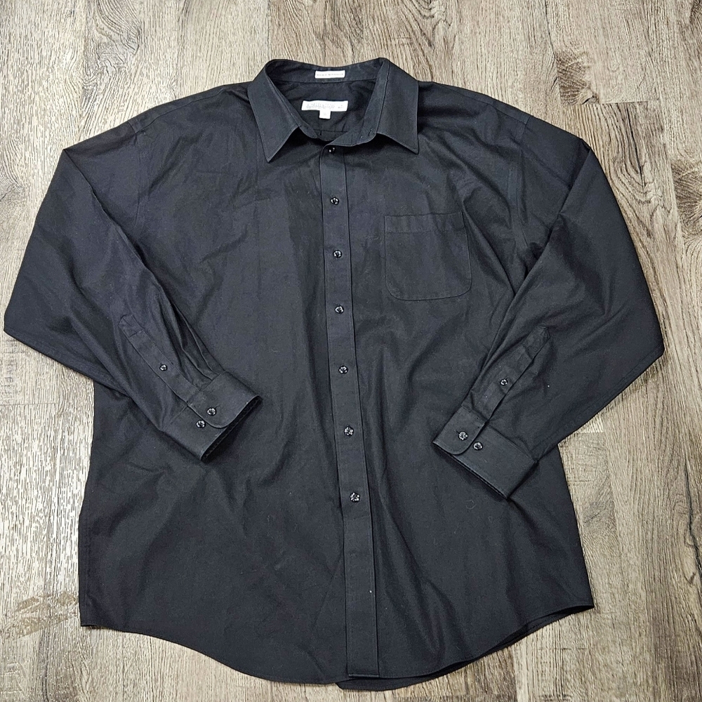 Joseph & Feiss Non-Iron Black Shirt , Size 16